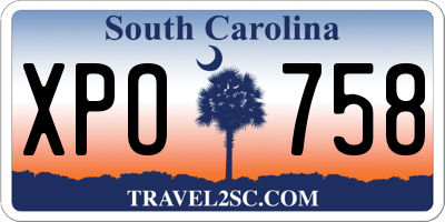 SC license plate XPO758