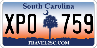 SC license plate XPO759