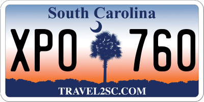 SC license plate XPO760