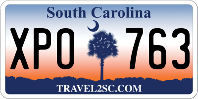 SC license plate XPO763