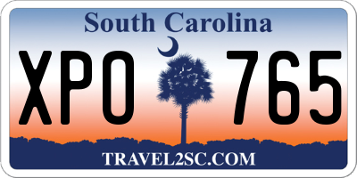 SC license plate XPO765