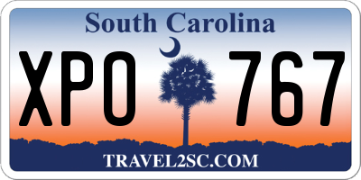 SC license plate XPO767