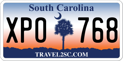 SC license plate XPO768