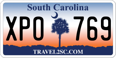 SC license plate XPO769