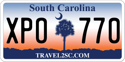 SC license plate XPO770
