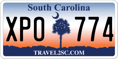 SC license plate XPO774