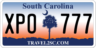 SC license plate XPO777