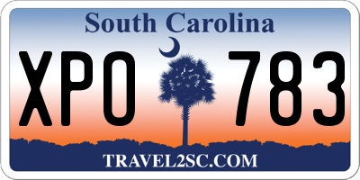 SC license plate XPO783