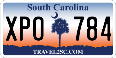SC license plate XPO784