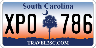 SC license plate XPO786