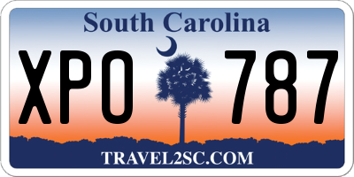SC license plate XPO787
