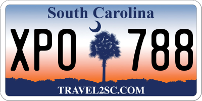 SC license plate XPO788