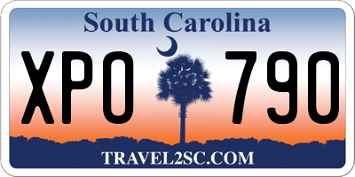 SC license plate XPO790