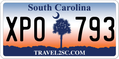 SC license plate XPO793