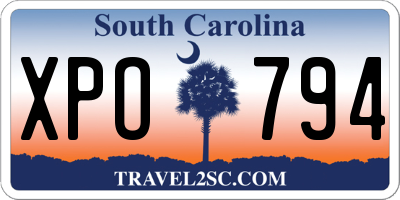 SC license plate XPO794