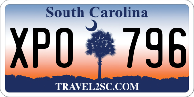 SC license plate XPO796