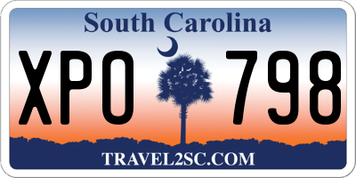 SC license plate XPO798