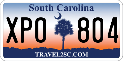 SC license plate XPO804