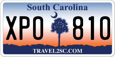 SC license plate XPO810