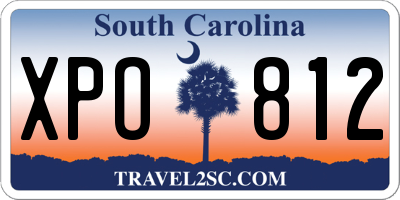 SC license plate XPO812
