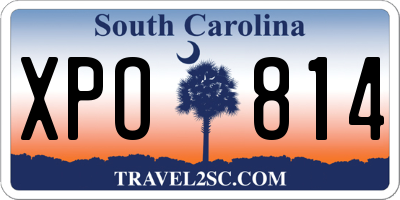 SC license plate XPO814
