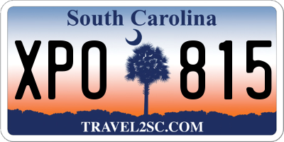 SC license plate XPO815