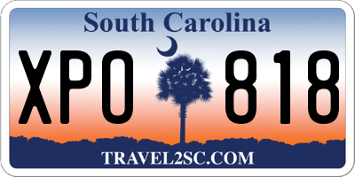 SC license plate XPO818