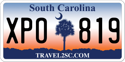 SC license plate XPO819