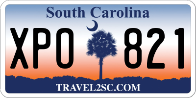 SC license plate XPO821