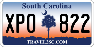 SC license plate XPO822