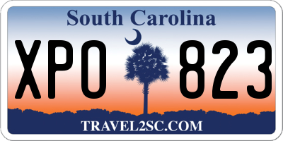 SC license plate XPO823