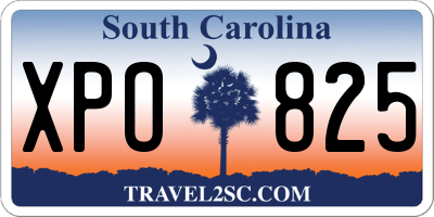 SC license plate XPO825