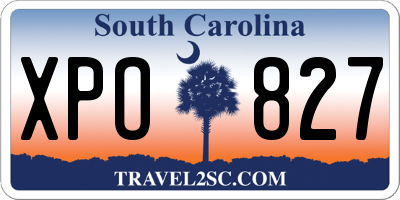 SC license plate XPO827