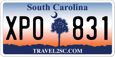SC license plate XPO831