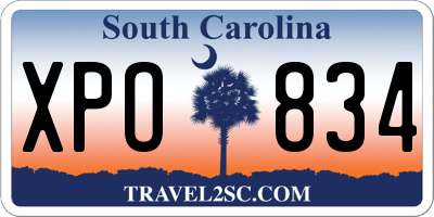 SC license plate XPO834