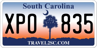 SC license plate XPO835