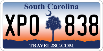 SC license plate XPO838