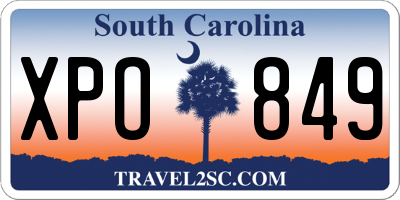 SC license plate XPO849
