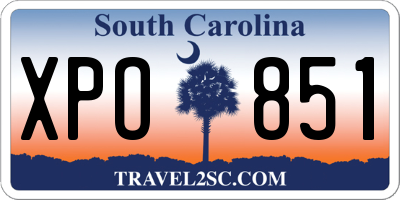 SC license plate XPO851