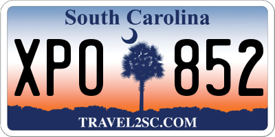 SC license plate XPO852