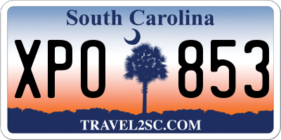 SC license plate XPO853