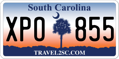 SC license plate XPO855