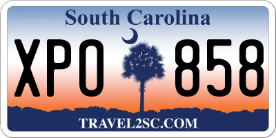 SC license plate XPO858