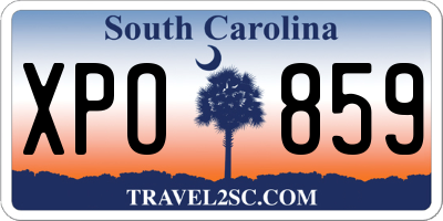 SC license plate XPO859