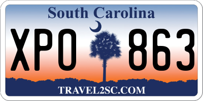 SC license plate XPO863
