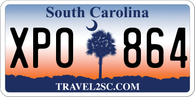 SC license plate XPO864
