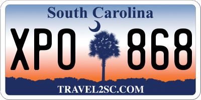 SC license plate XPO868