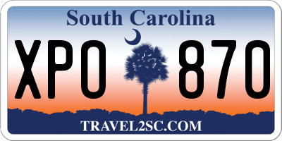 SC license plate XPO870