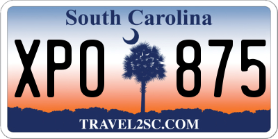 SC license plate XPO875