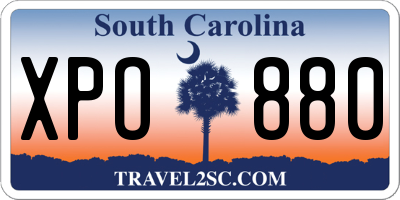 SC license plate XPO880